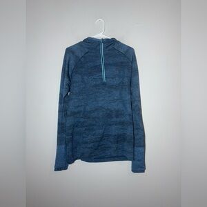 lululemon athletica Blue half zip/hooded top